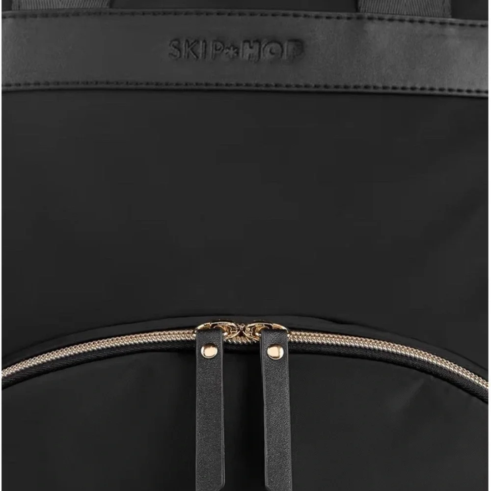 Skip Hop Black and Gold Diaper Bag Backpack - Picture 8 of 12